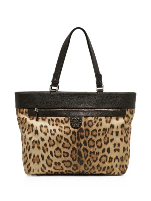 Roberto Cavalli Vintage leopard-print top-zip tote bag