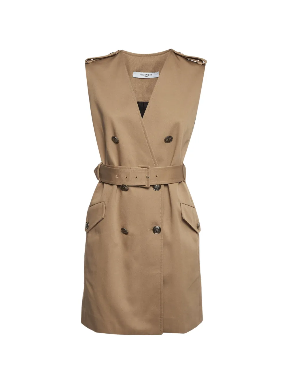 Givenchy Pre-Owned mini double-breasted belted dress - Toni neutri