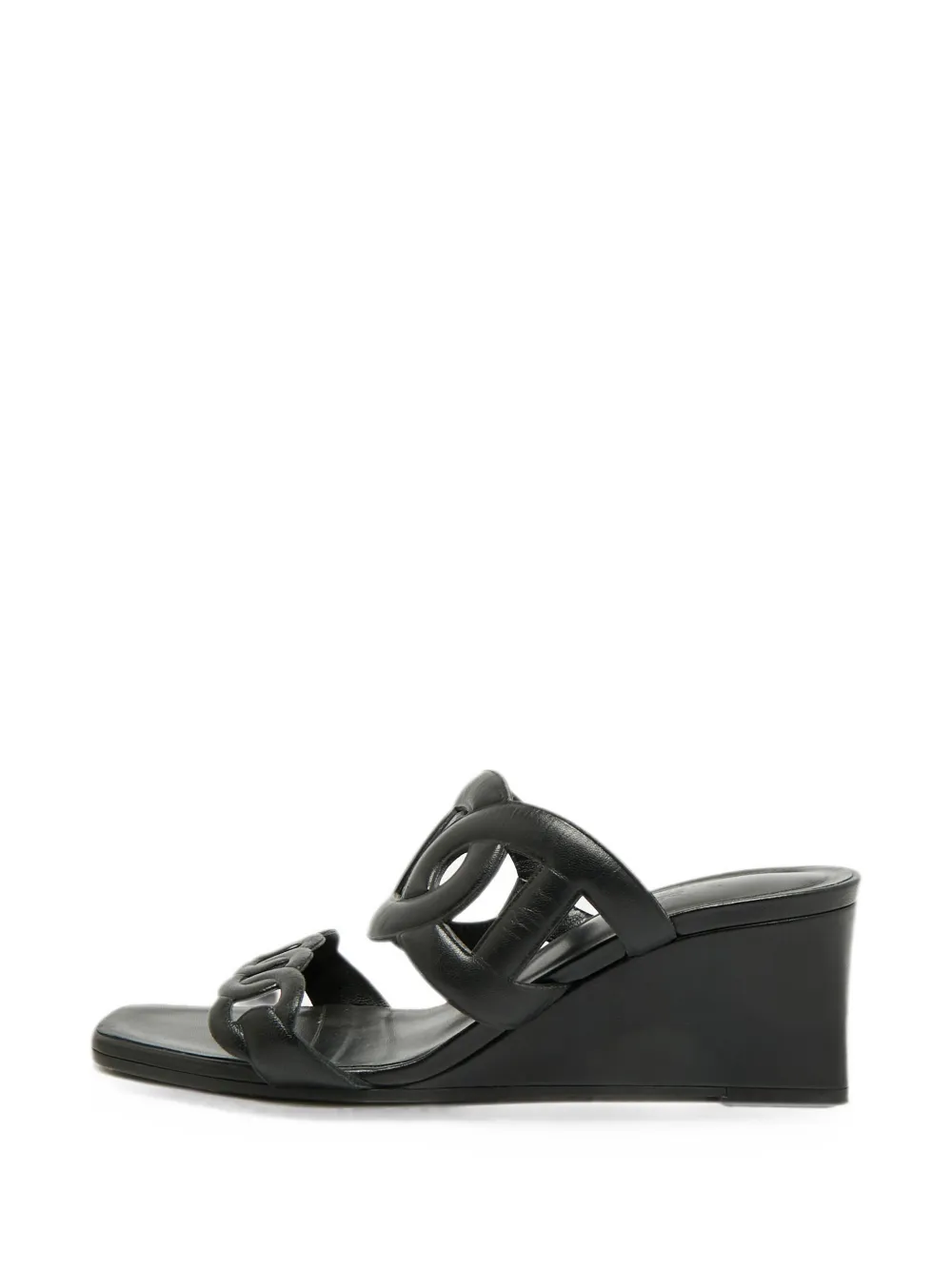 Hermès Pre-Owned wedge sandals - Schwarz