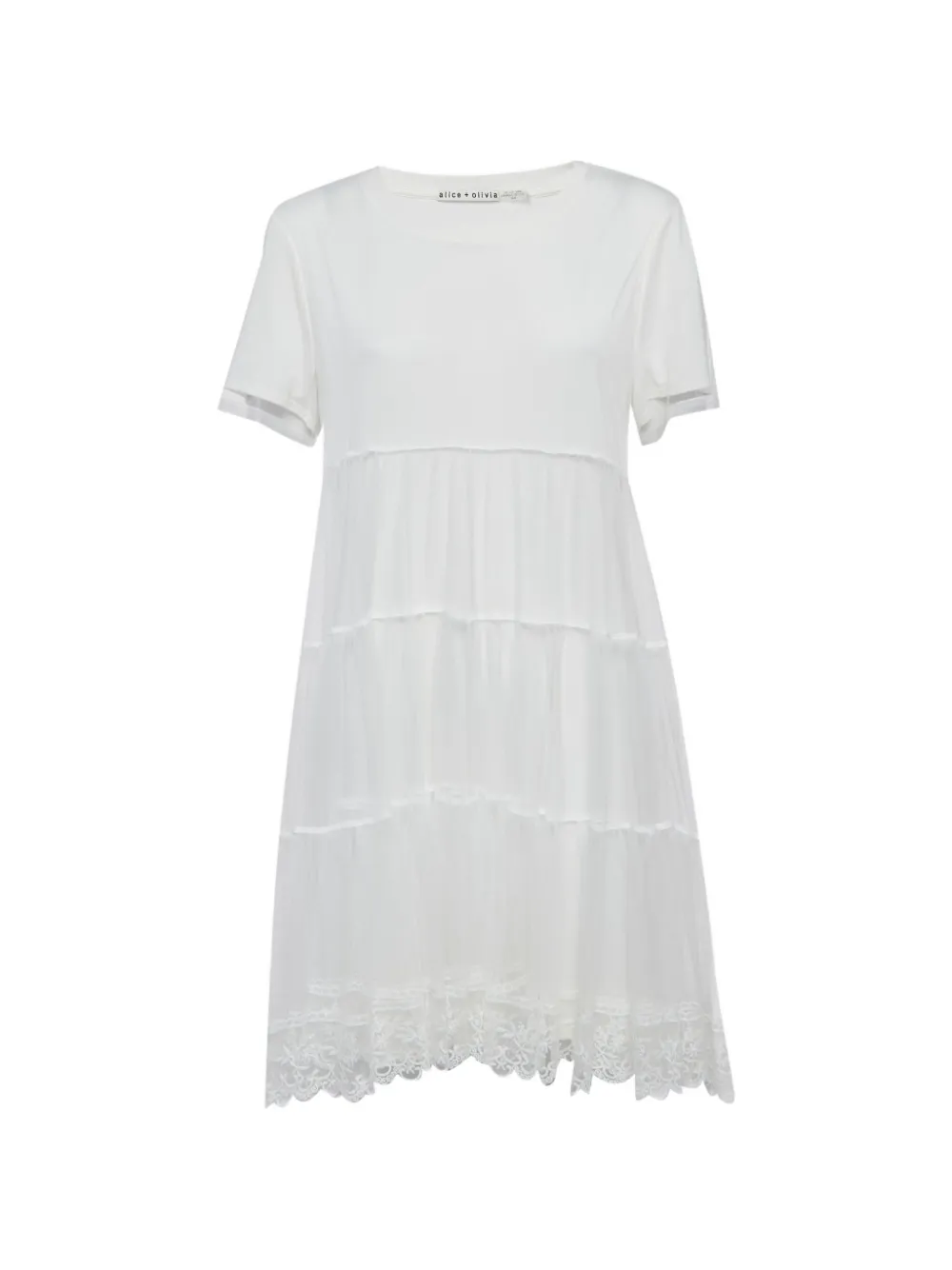 alice + olivia flared mini dress - Bianco