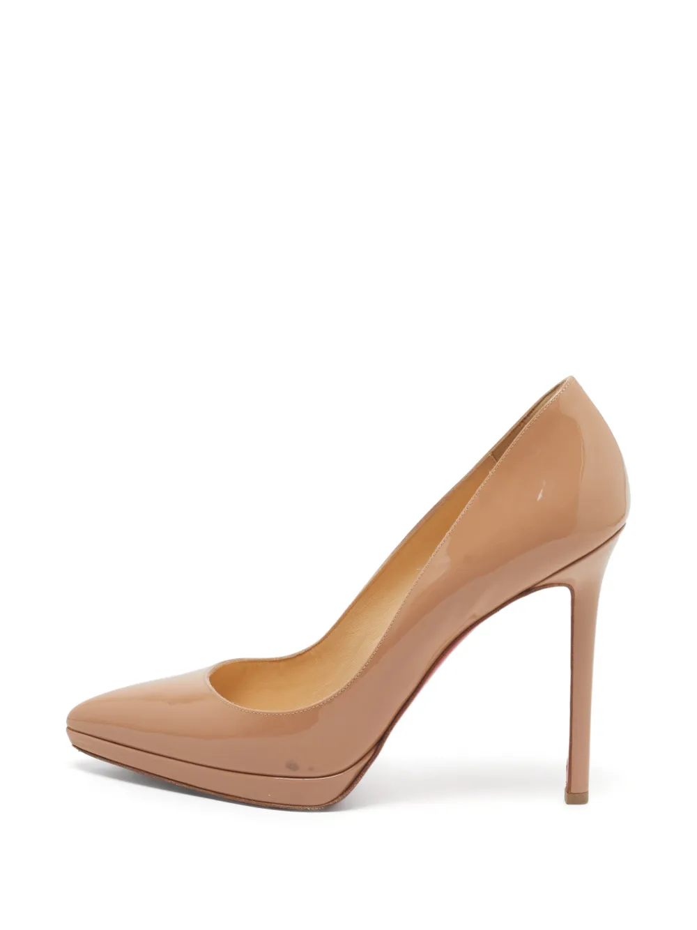 Christian Louboutin Pre-Owned Pigalle Plato leather platform pumps - Nude