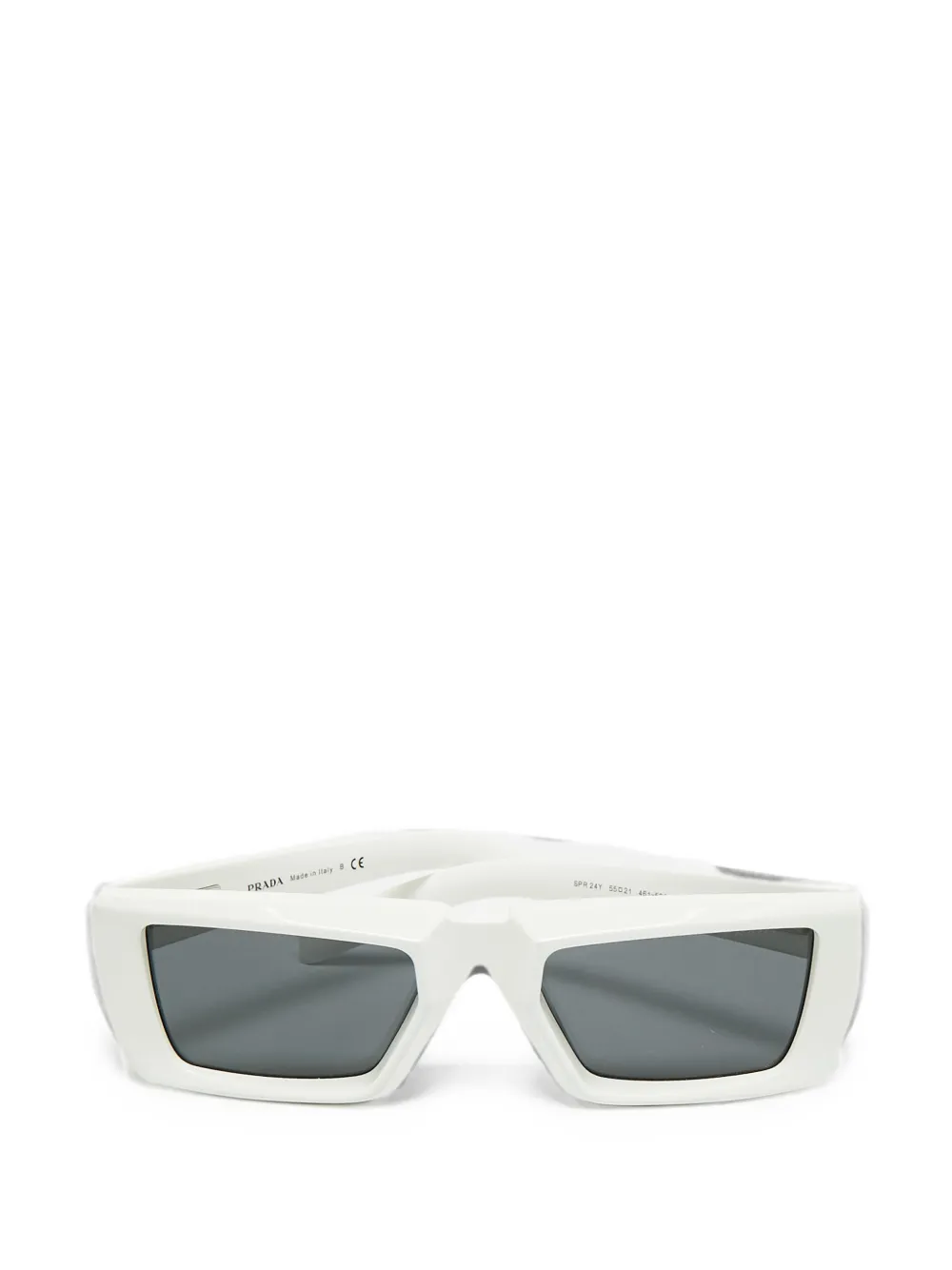 Prada Pre-Owned rectangle-frame sunglasses - Bianco