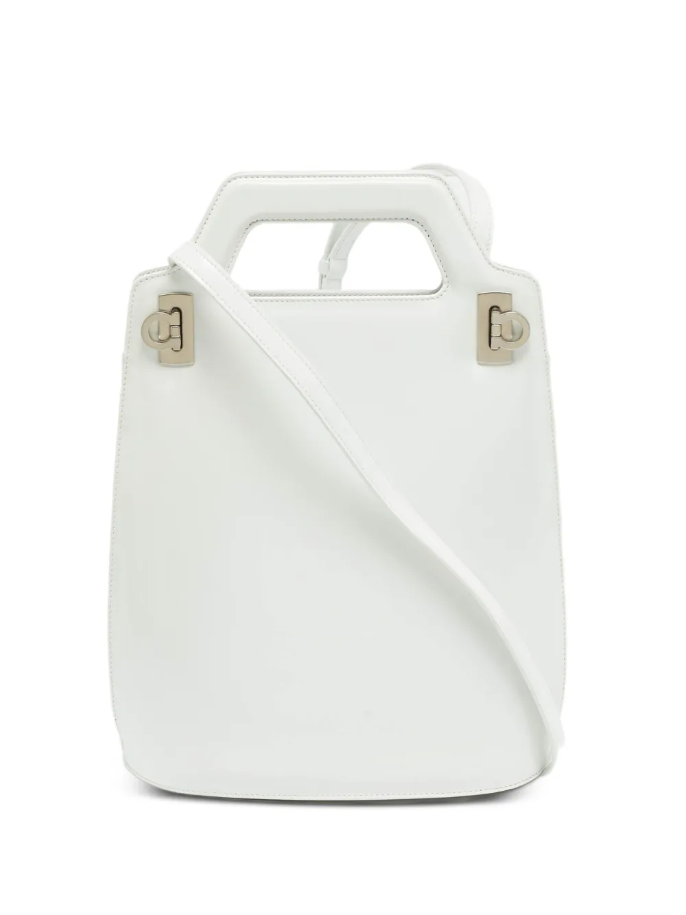 Ferragamo Pre-Owned Wanda leather tote bag - Bianco