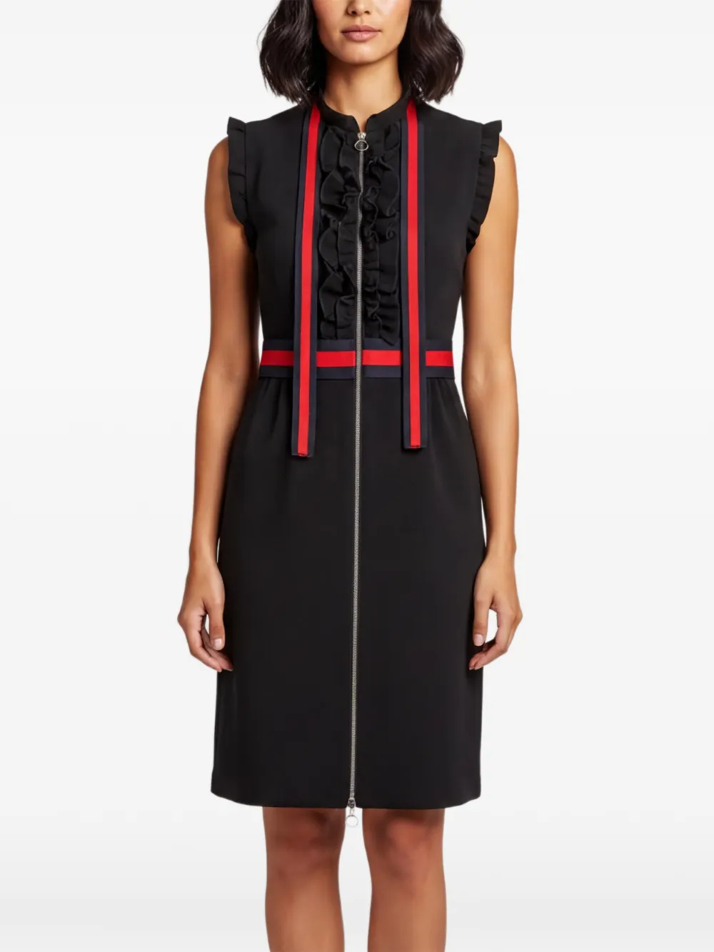 Gucci Pre-Owned Abito midi con ruches - Nero