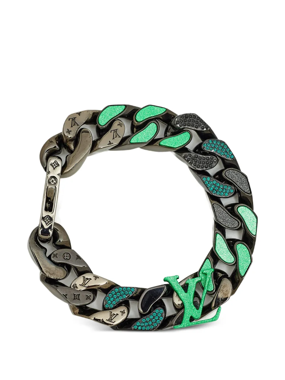 Louis Vuitton Pre-Owned logo-detail bracelet - Nero