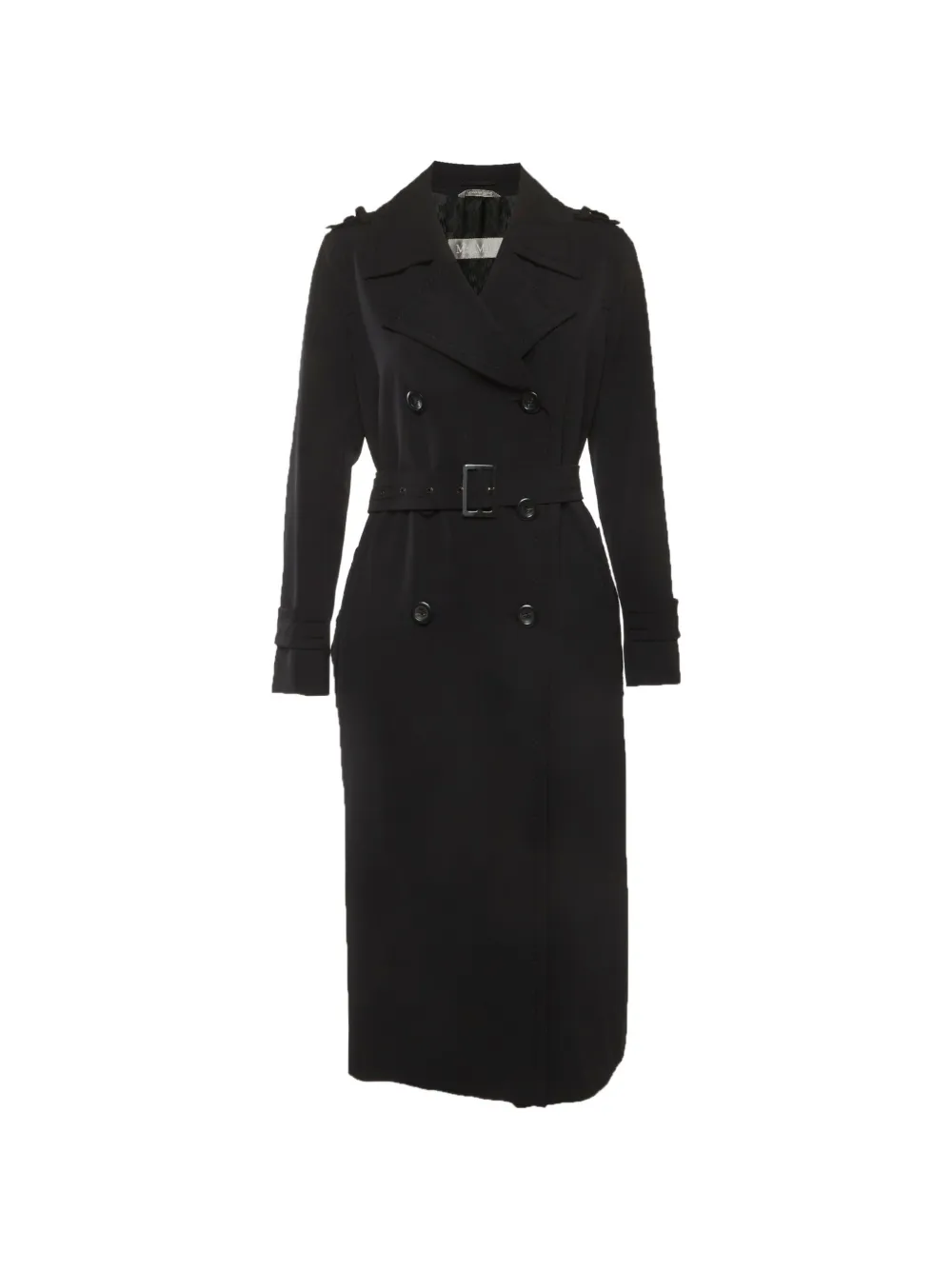 Max Mara Trench doppiopetto con cappuccio - Nero