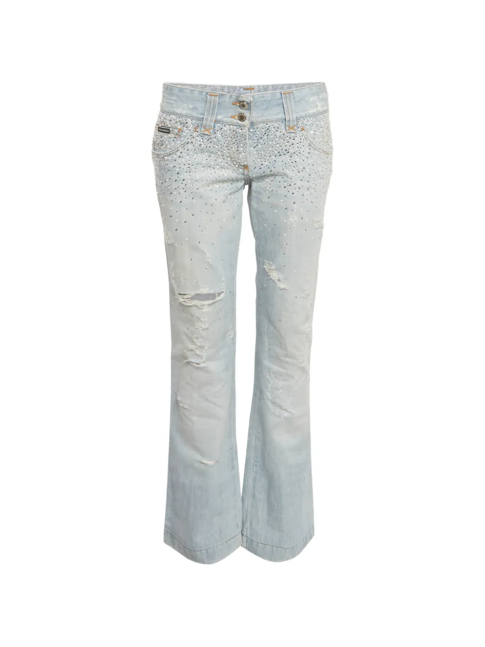 Dolce & Gabbana Pre-Owned rhinestone-embellished jeans - Blu