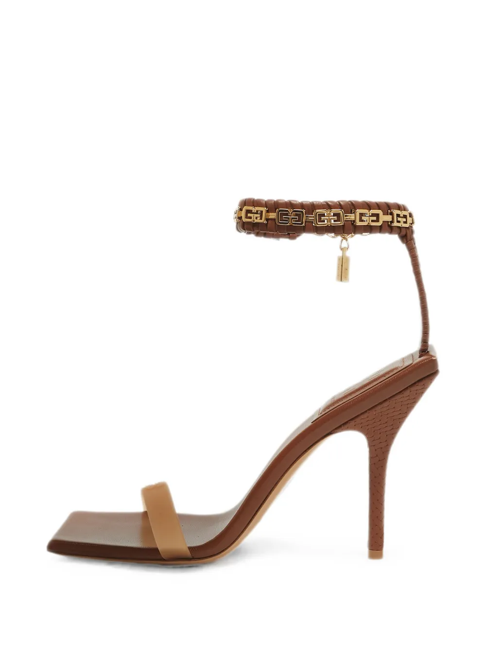 Givenchy Pre-Owned 4G square-toe leather sandals - Marrone