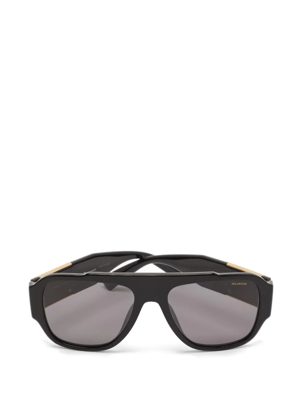 Pre-owned Versace Medusa Pilot Sunglasses In Black