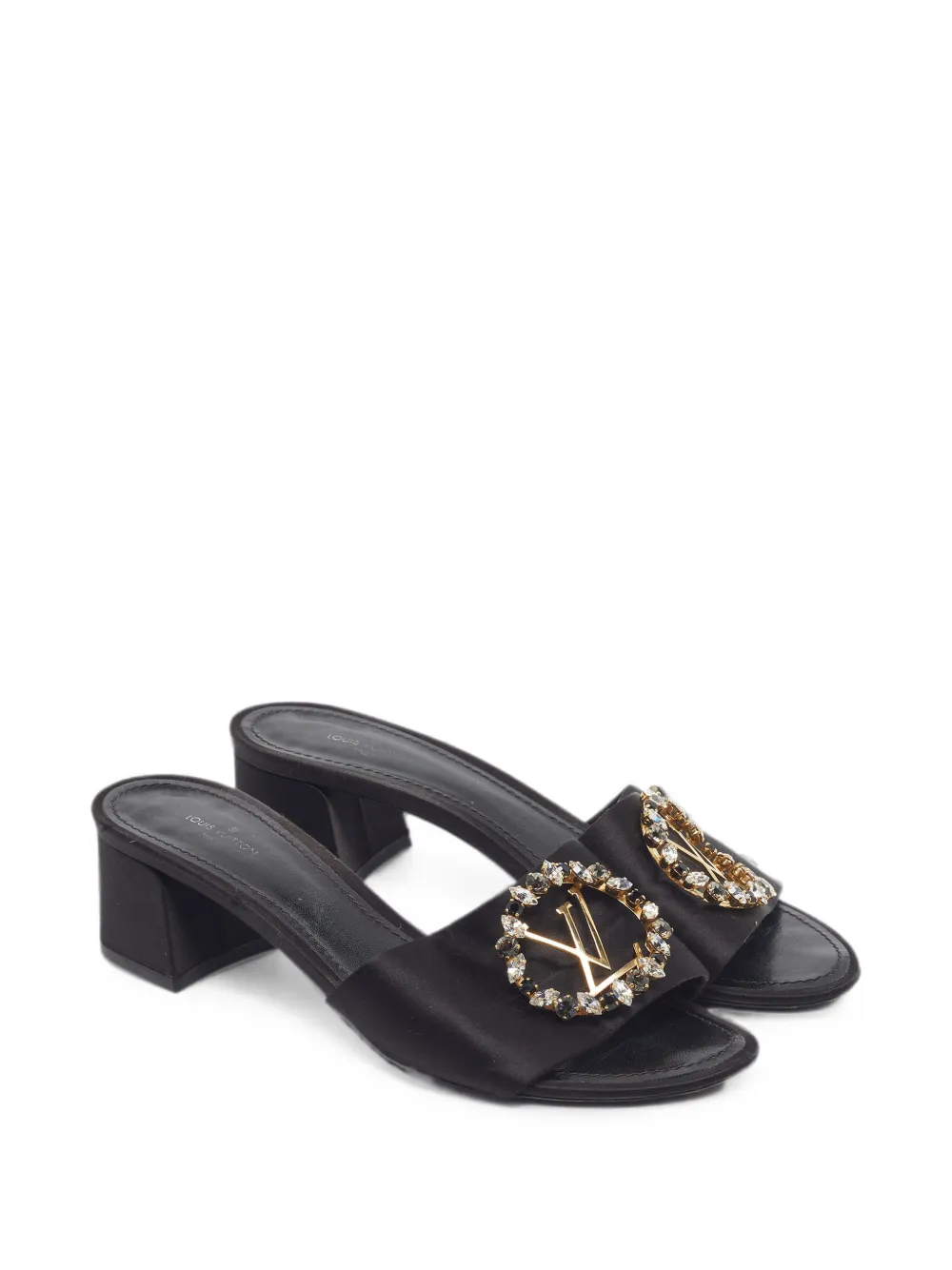 Louis Vuitton Pre-Owned Madeleine crystal-embellished heeled sandals - Schwarz