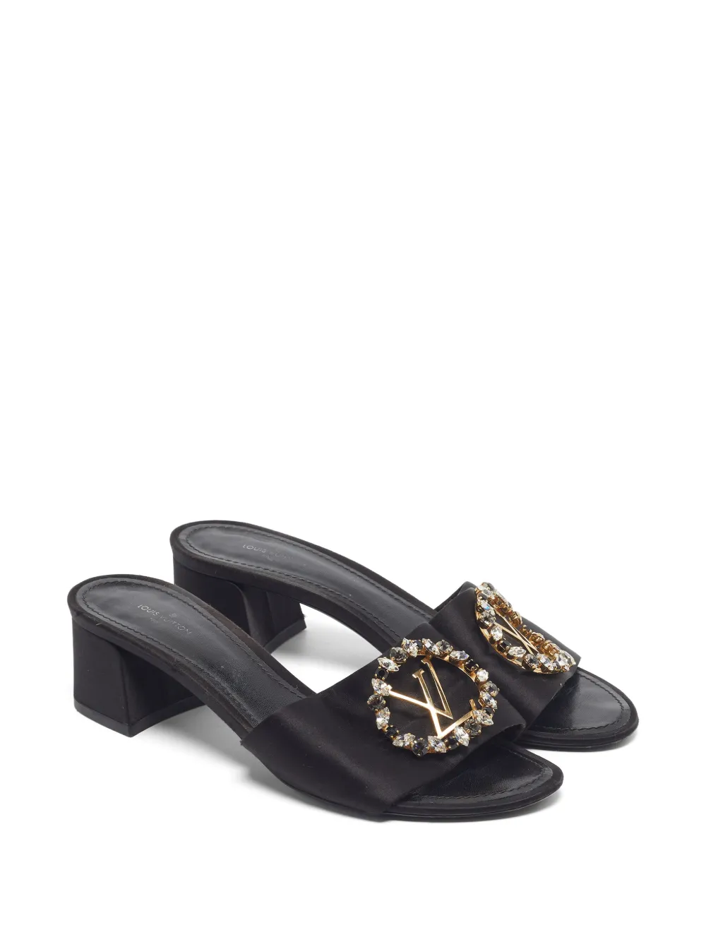 Louis Vuitton Pre-Owned Madeleine crystal-embellished heeled sandals - Nero