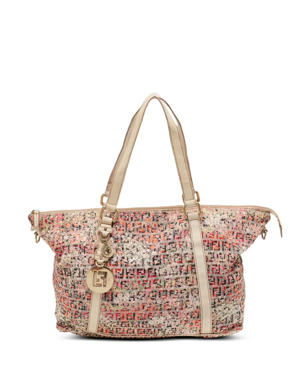 Fendi Pre-Owned 2011 Superstar Zucchino floral-print tote bag - Toni neutri