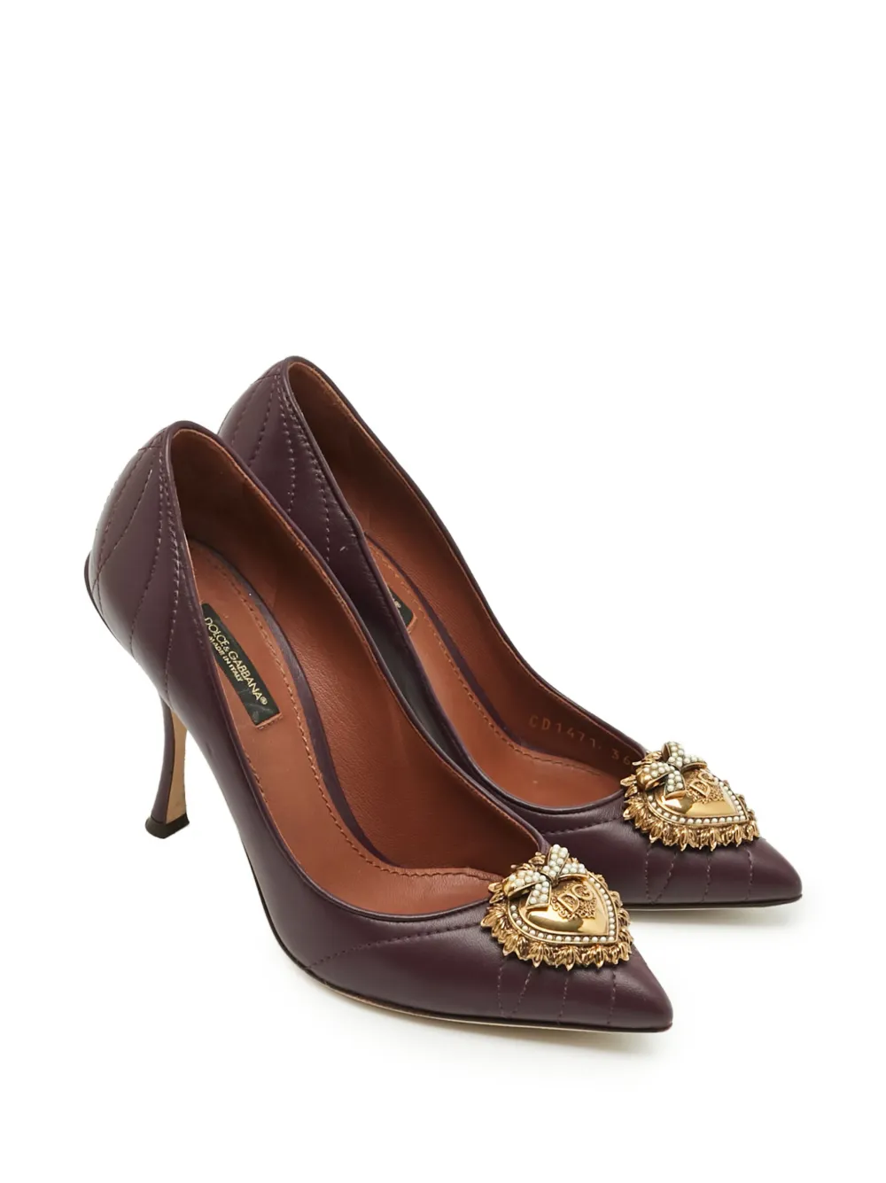 Dolce & Gabbana Pre-Owned Devotion quilted pumps - Violett