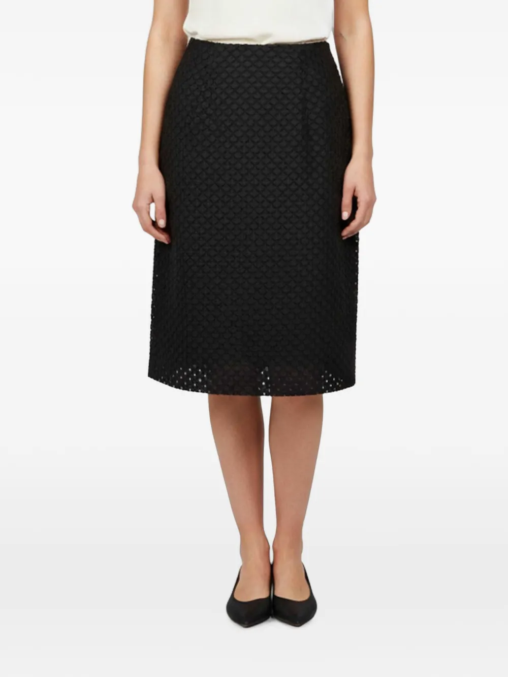 Burberry Pre-Owned fil coupé pencil midi skirt - Nero