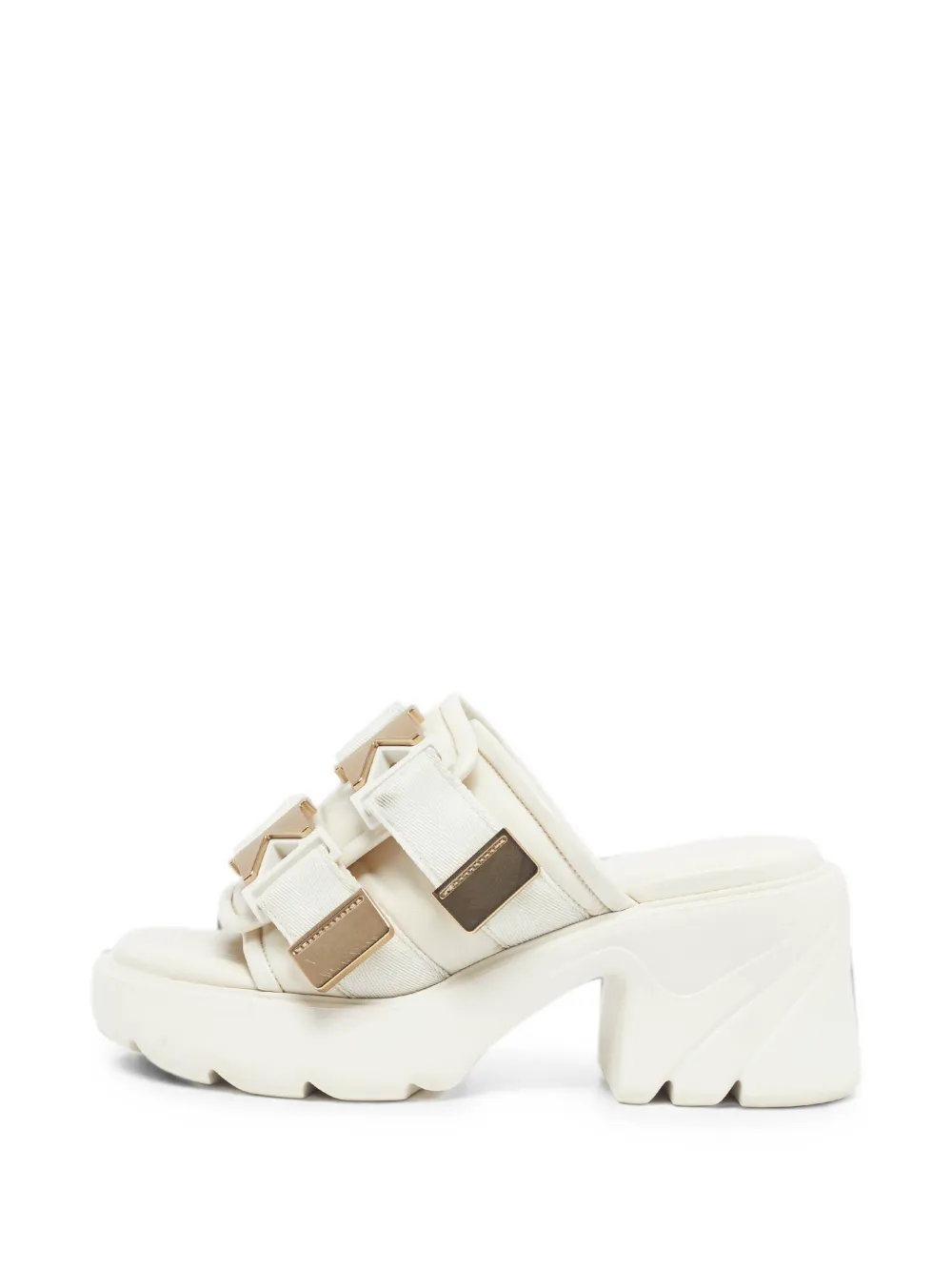 Bottega Veneta Pre-Owned Flash Bomber Plateau-Sandalen - Weiß