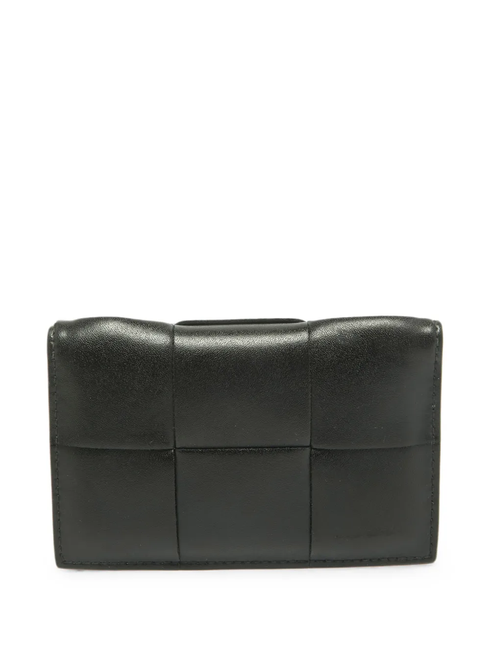 Bottega Veneta Pre-Owned Cassette Intrecciato-leather card holder - Nero