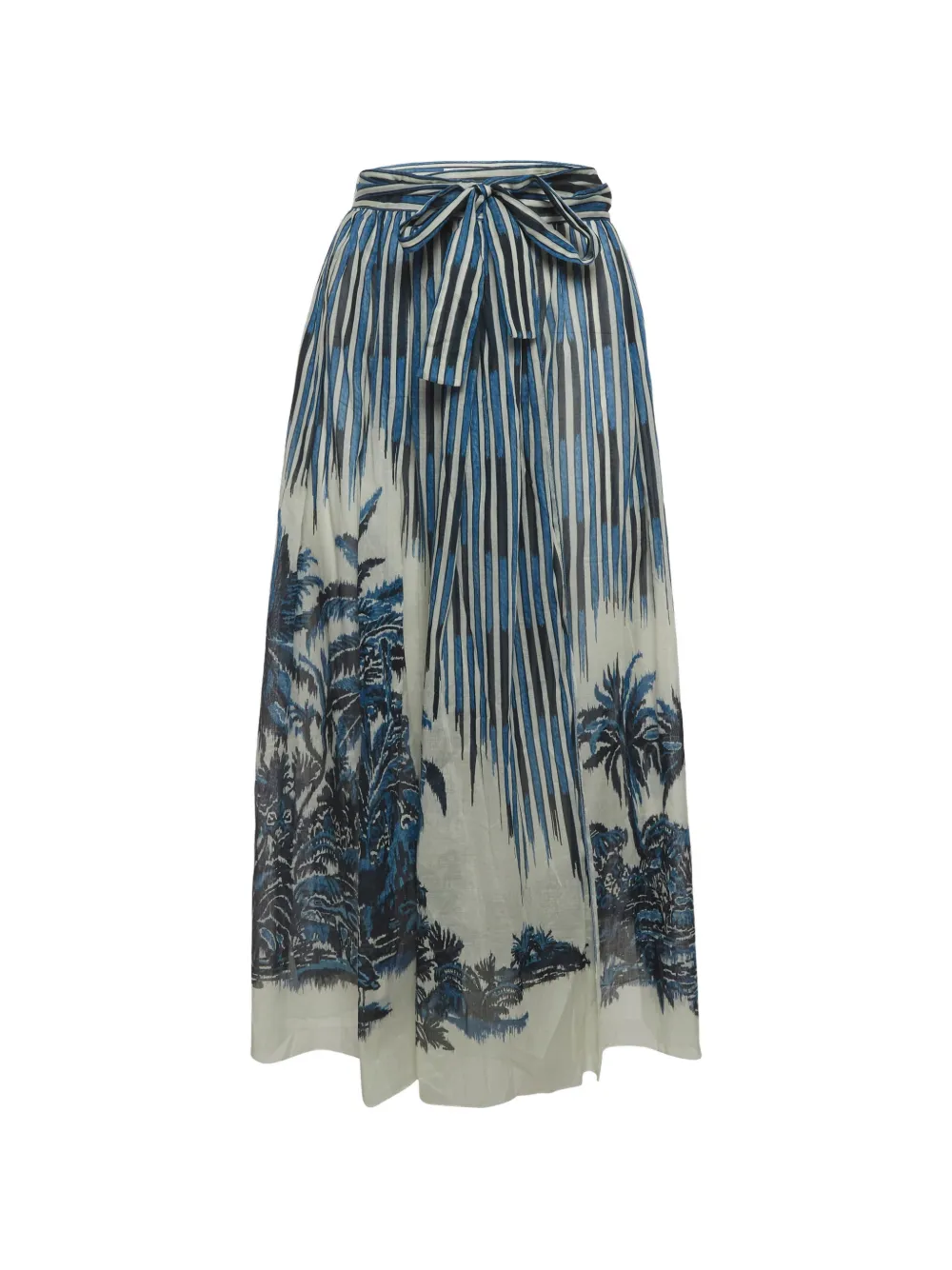 Christian Dior Pre-Owned Gonna midi con stampa - Blu