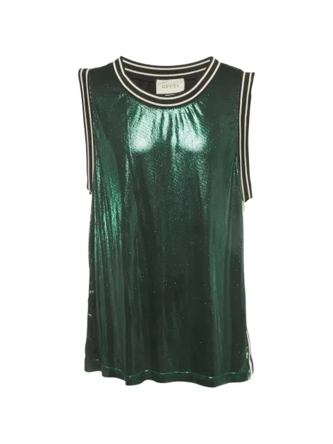 Gucci Pre-Owned metallic-effect sleeveless tank top
