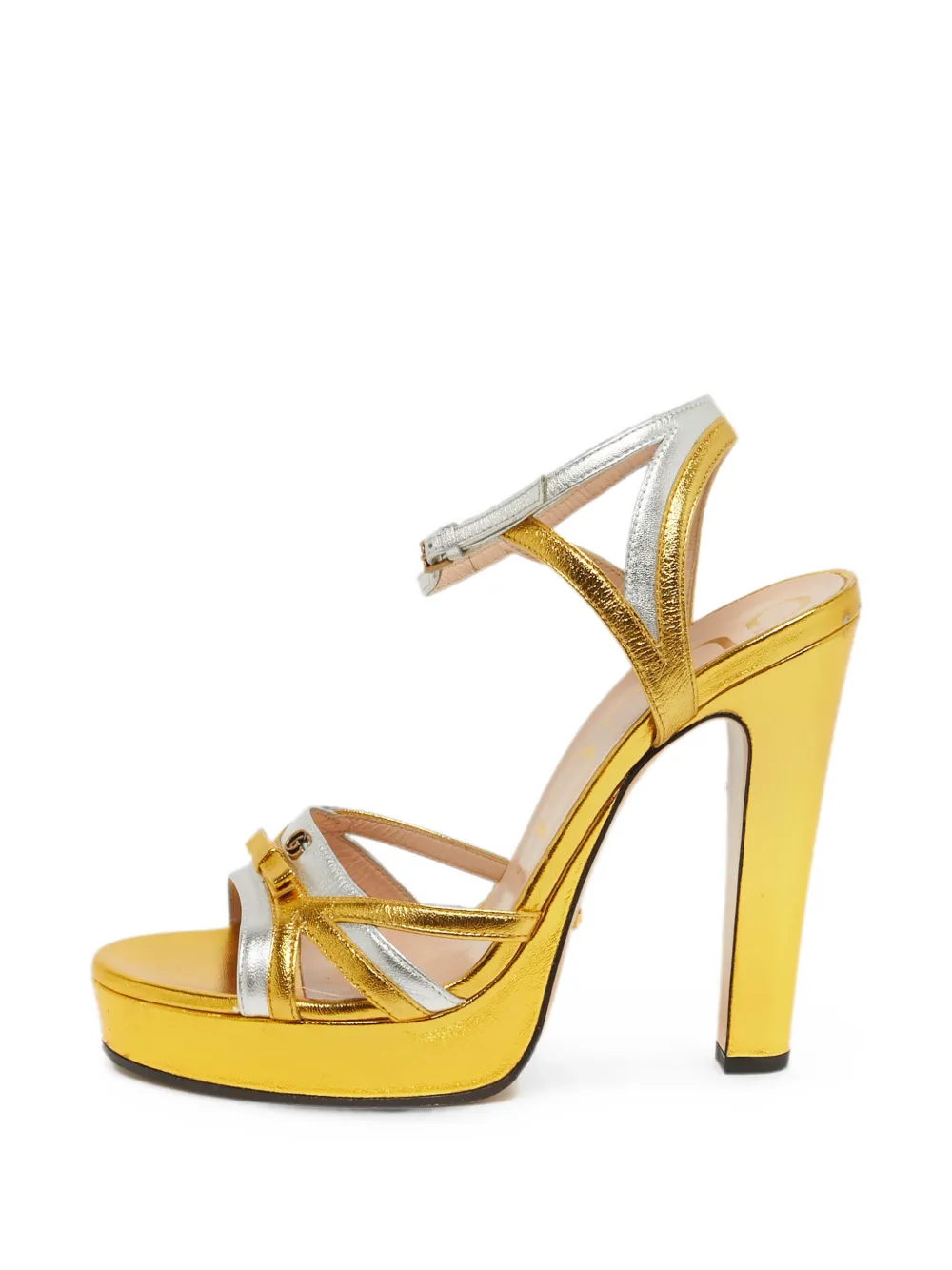 Gucci Pre-Owned Alison platform sandals - Gold