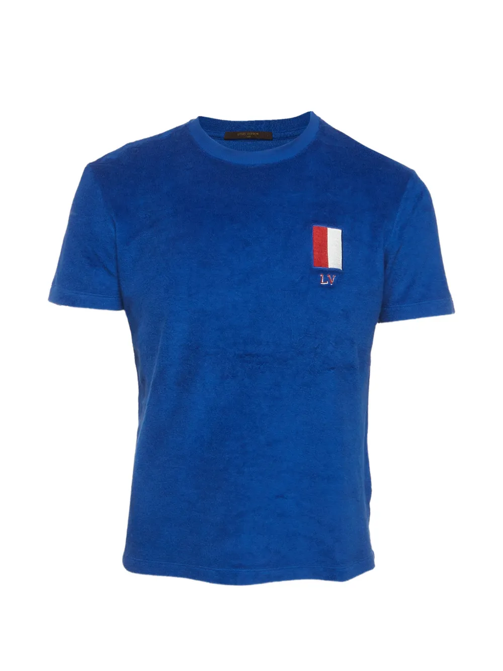 Louis Vuitton Pre-Owned France flag embroidered terry T-shirt - Blu