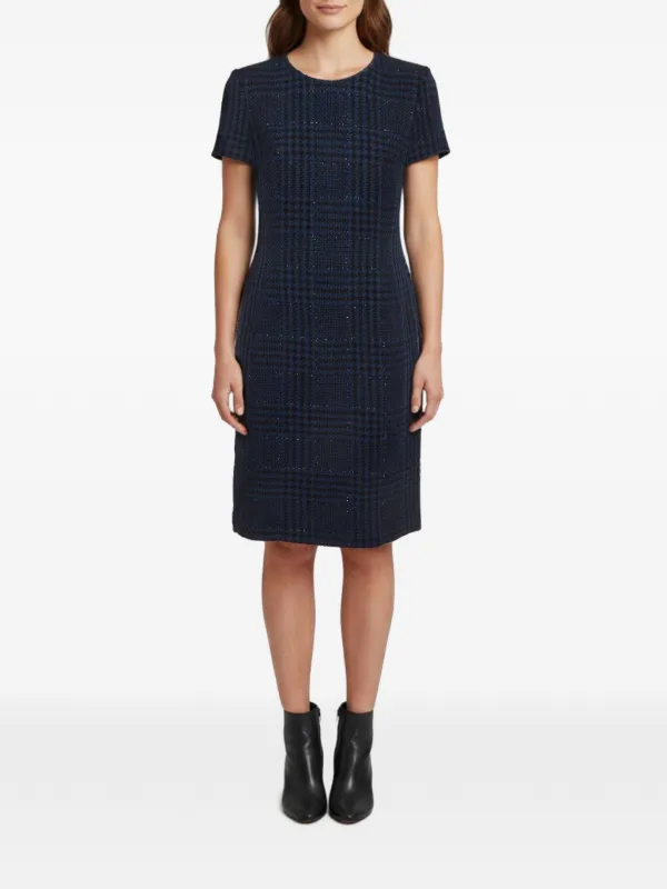 escada blue dress Pre-Owned Checkered Tweed | 2024 lace homecoming dresses Birthday outfit idea💗 ✨, Adult dress:XS