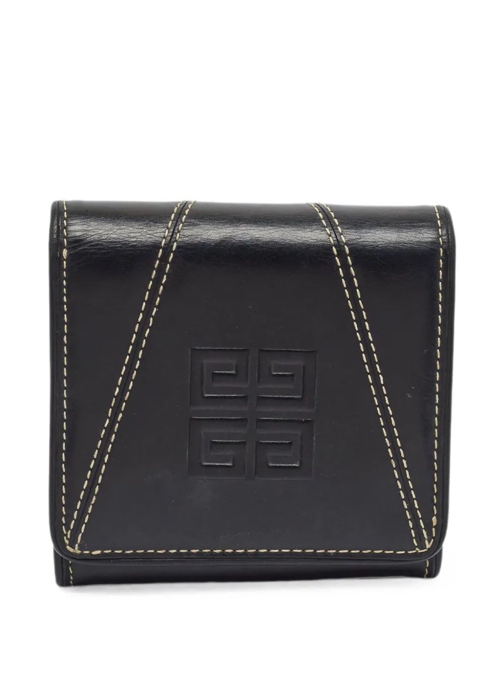 Givenchy Pre-Owned 4G monogram contrast-stitch wallet - Nero