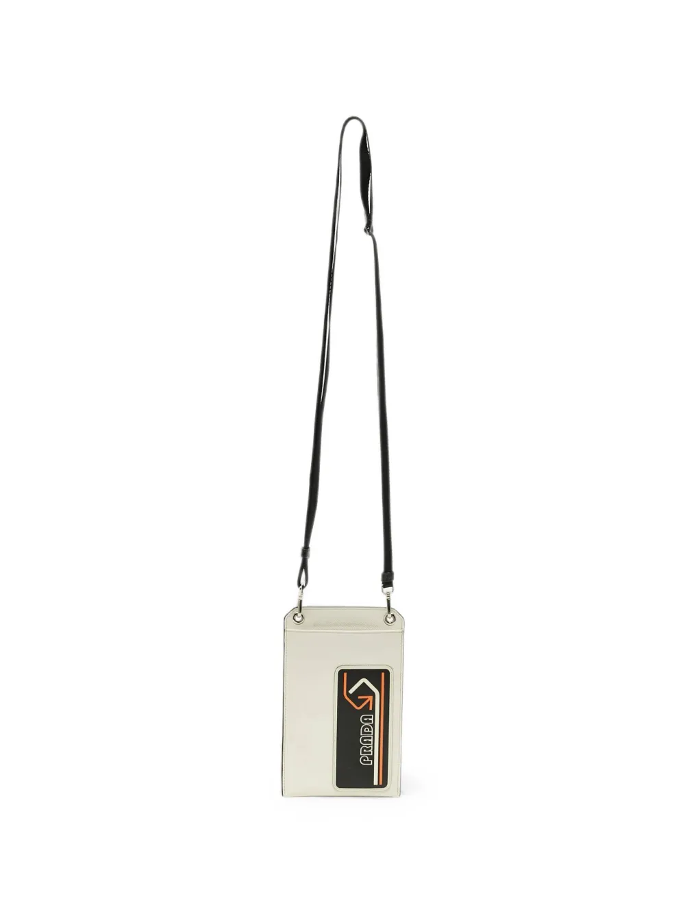 Prada Pre-Owned Saffiano logo patch phone pouch - Toni neutri