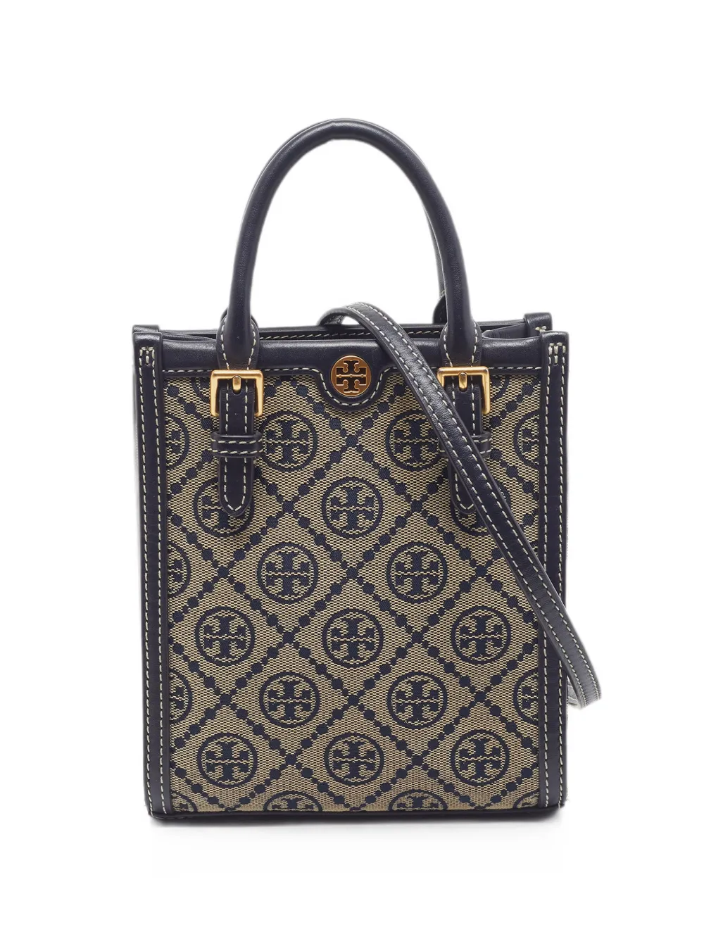 Tory Burch mini monogram tote bag - Blu