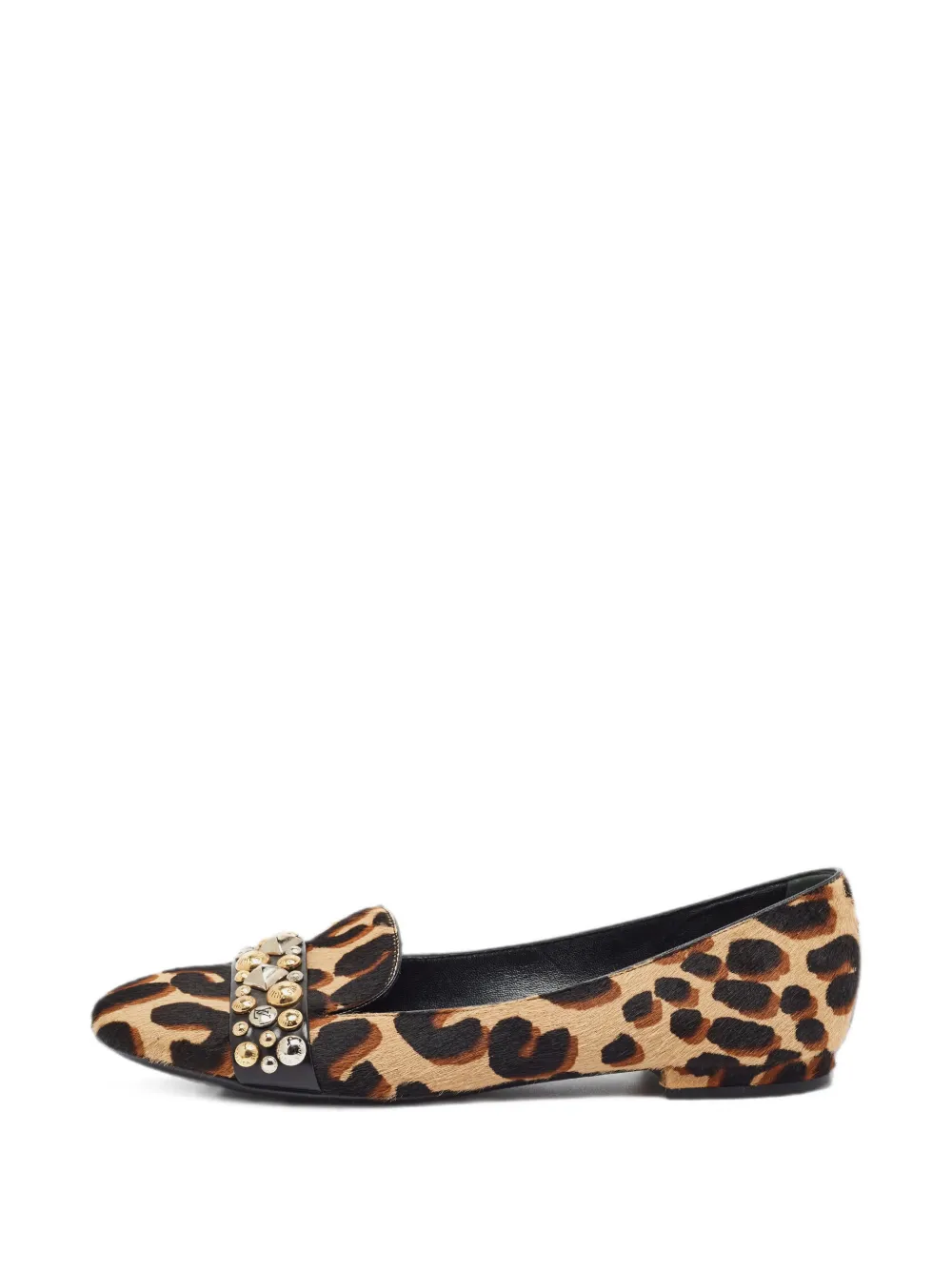 Louis Vuitton Pre-Owned leopard-print ballet flats - Nude