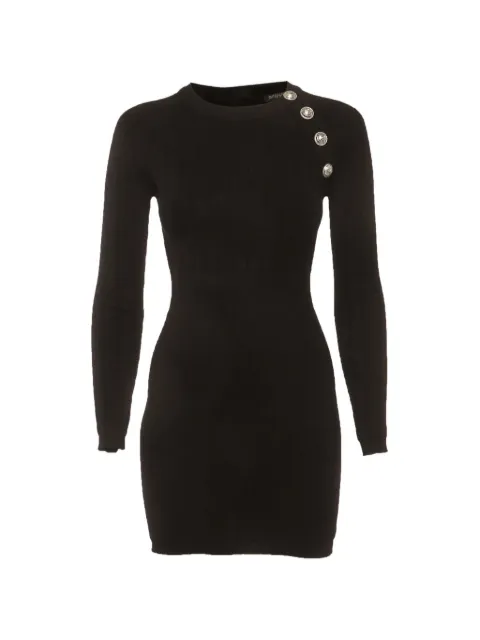 Balmain Pre-Owned mini zip-up ribbed-knit dress