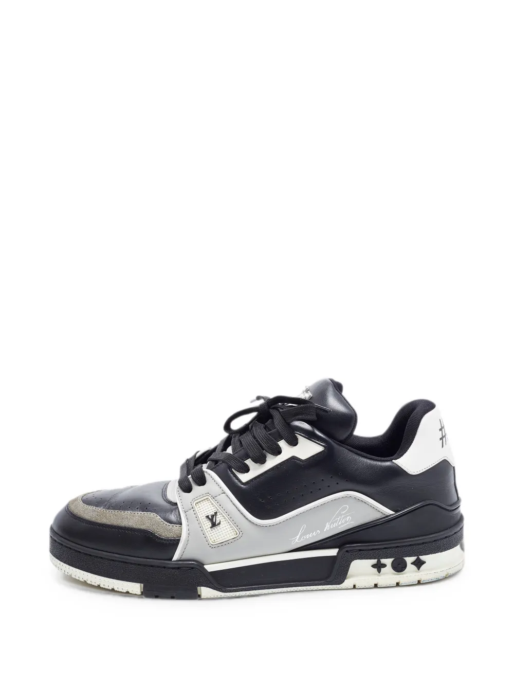 Louis Vuitton Pre-Owned LV Trainer paneled sneakers - Nero