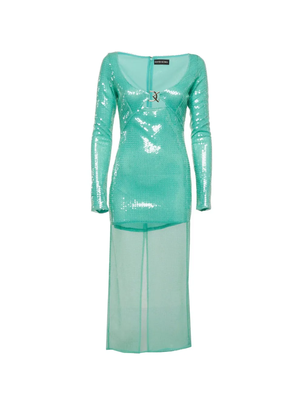 David Koma sequin-embellished maxi dress - Verde