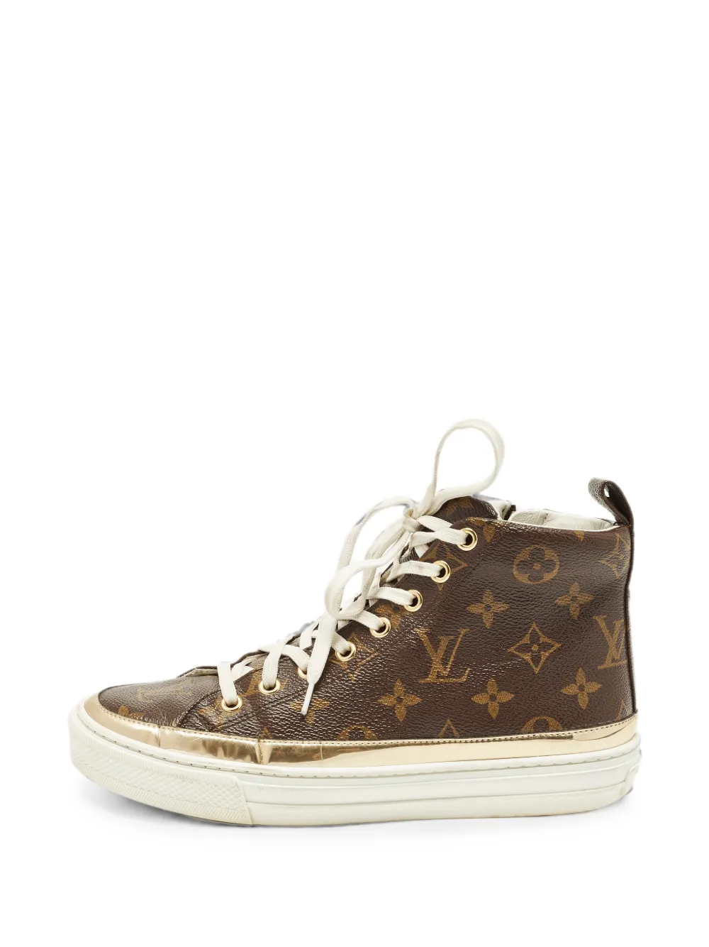 Louis Vuitton Pre-Owned monogram high-top sneakers - Brown