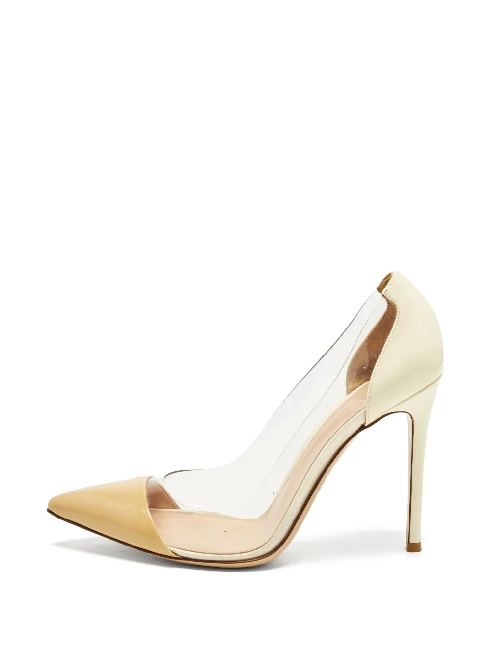 Gianvito Rossi Plexi patent leather pumps - Bianco