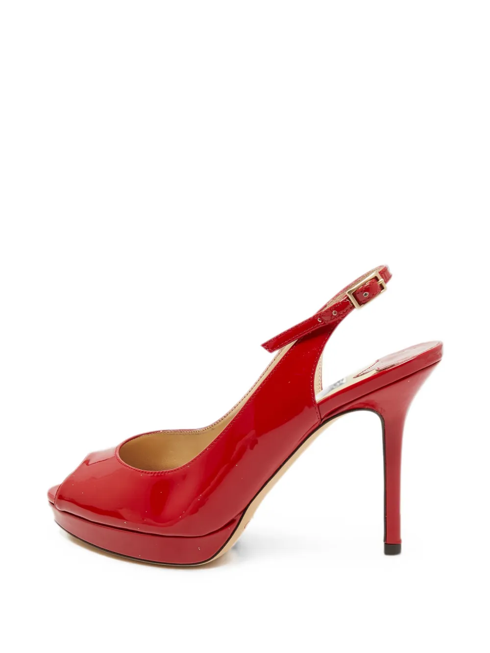 Jimmy Choo Pre-Owned Clue peep-toe slingback pumps - Rot