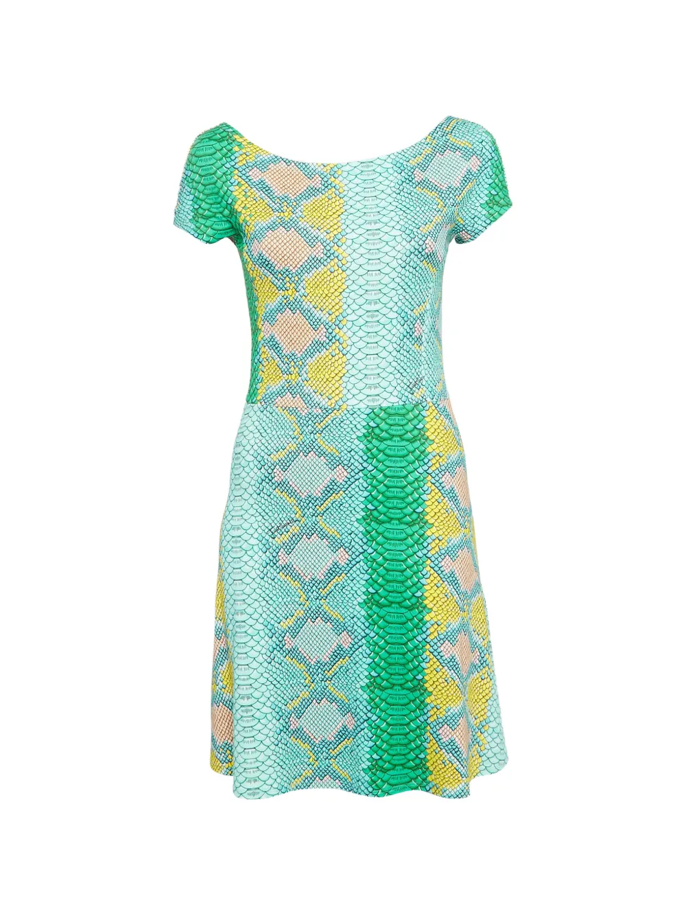 Just Cavalli Vintage robe mi-longue à imprimé peau de serpent - Vert Just Cavalli Vintage robe mi-longue à imprimé peau de serpent - Vert