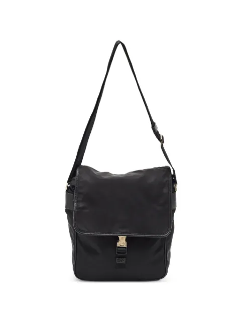 Prada Pre-Owned Saffiano-leather flap messenger bag