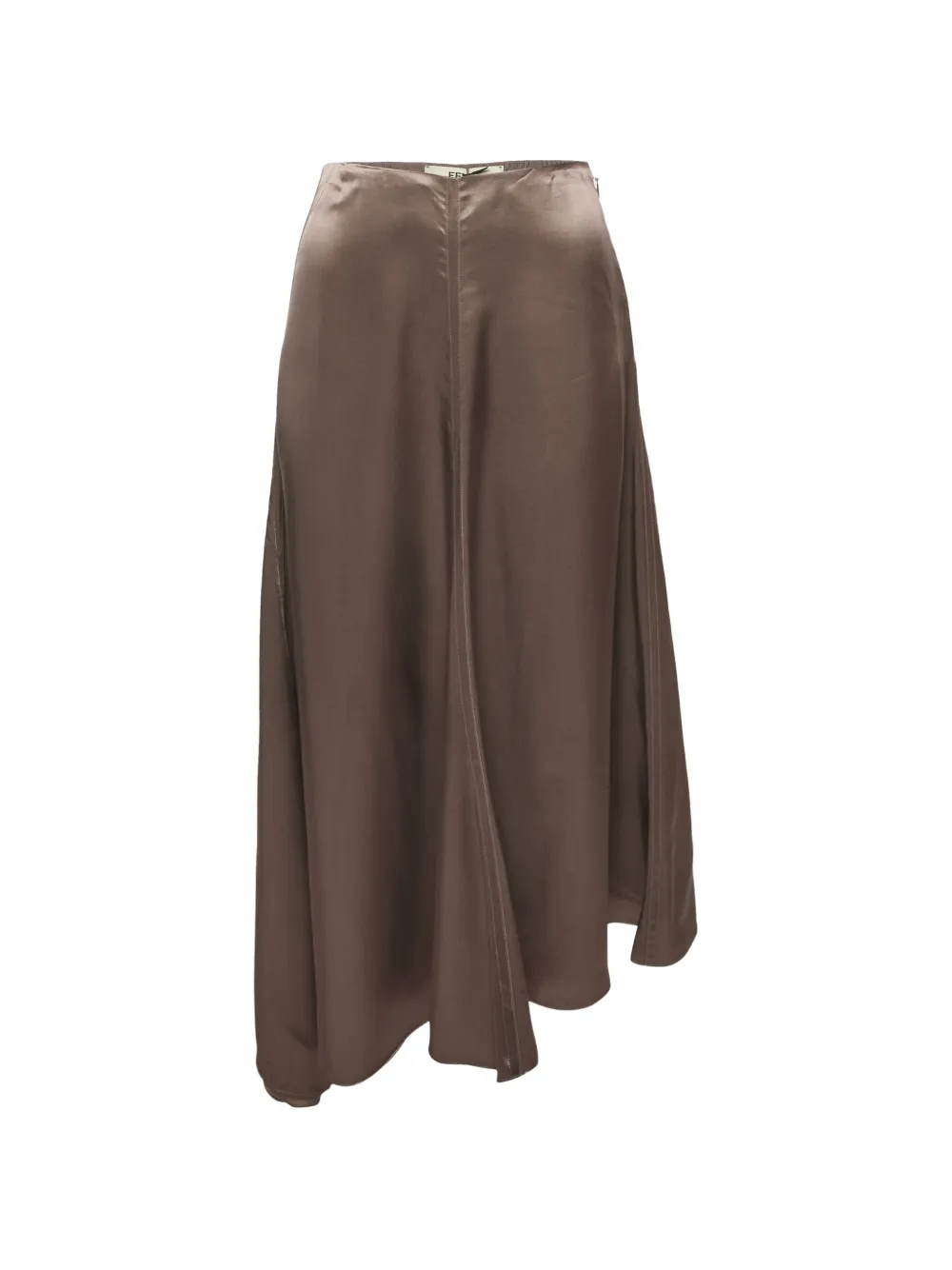 Fendi Pre-Owned asymmetric-hem midi skirt - Marrone