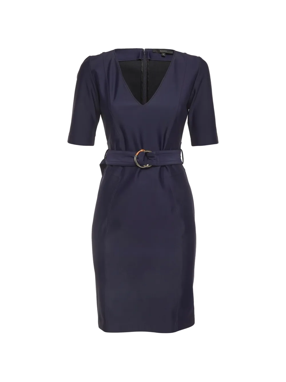 Gucci Pre-Owned short-sleeve belted mini dress - Blu