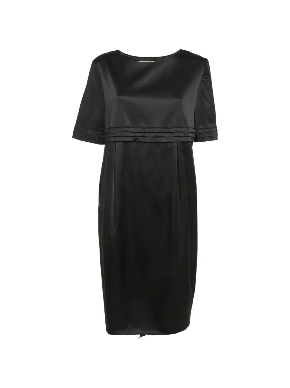 Burberry Pre-Owned Abito in raso plissettato - Nero