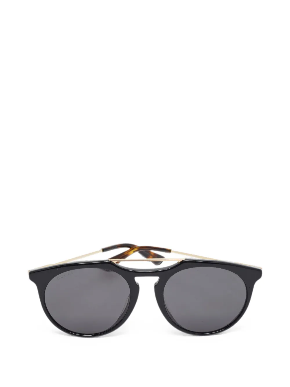 Gucci Pre-Owned round-frame sunglasses - Nero