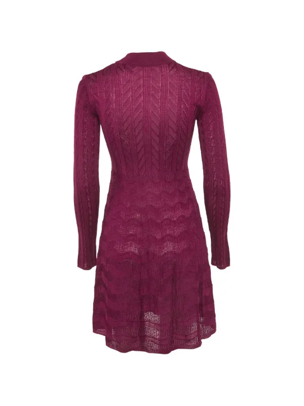 missoni crochet knit mini dress Striped metallic crochet-knit mini dress - multi