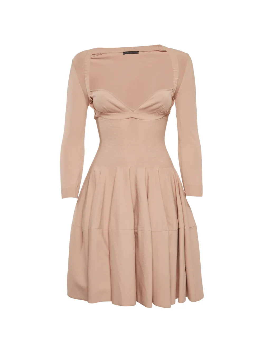 Alexander McQueen Pre-Owned jersey knit flared mini dress - Toni neutri