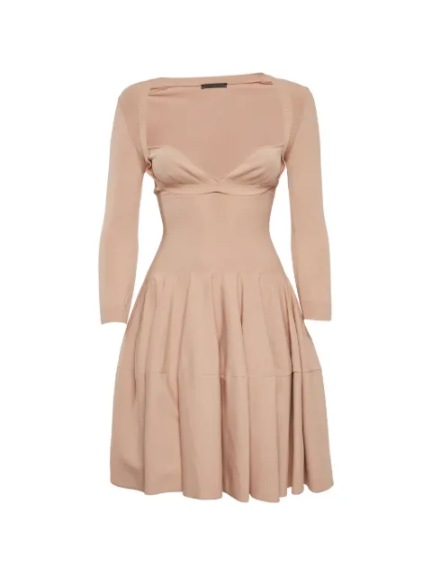 Alexander McQueen Pre-Owned vestido corto acampanado