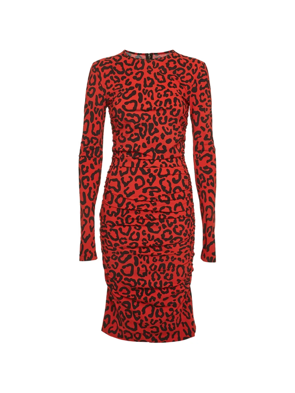 Dolce & Gabbana Pre-Owned Abito midi con stampa animalier - Rosso