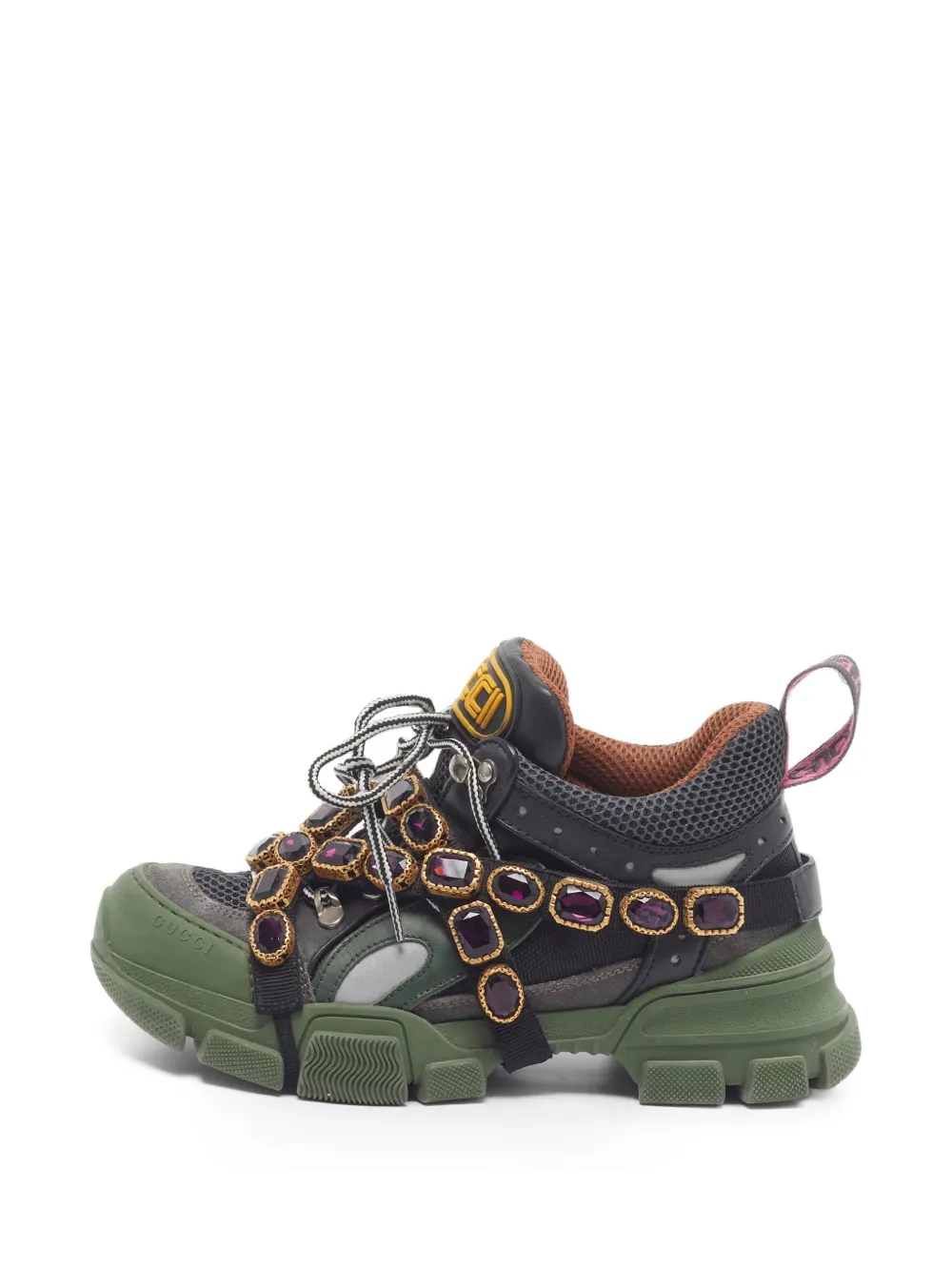 Gucci Pre-Owned Flashtrek crystal-embellished sneakers - Schwarz