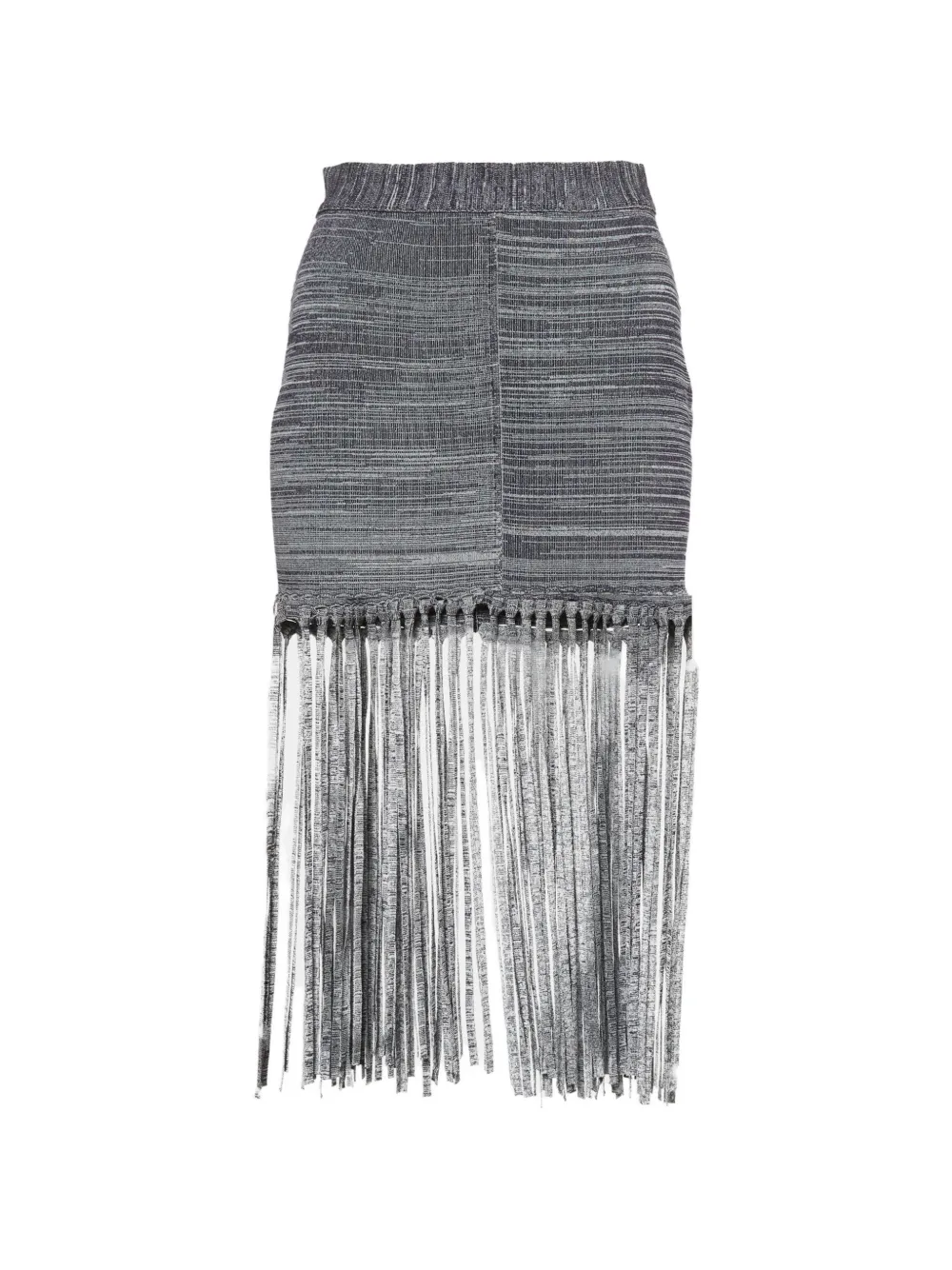 Chloé Pre-Owned fringed knit mini skirt - Blu