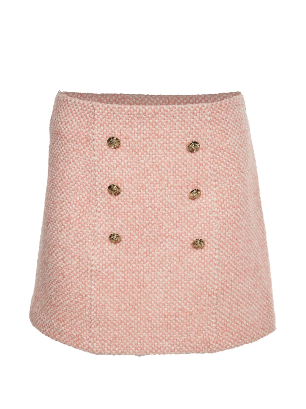 Maje tweed button-detail mini skirt - Rosa