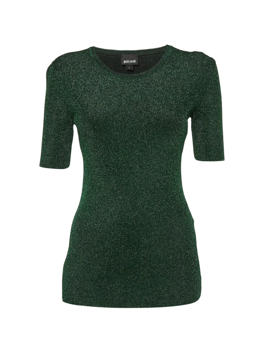 Just Cavalli Vintage lamé knit T-shirt - Verde