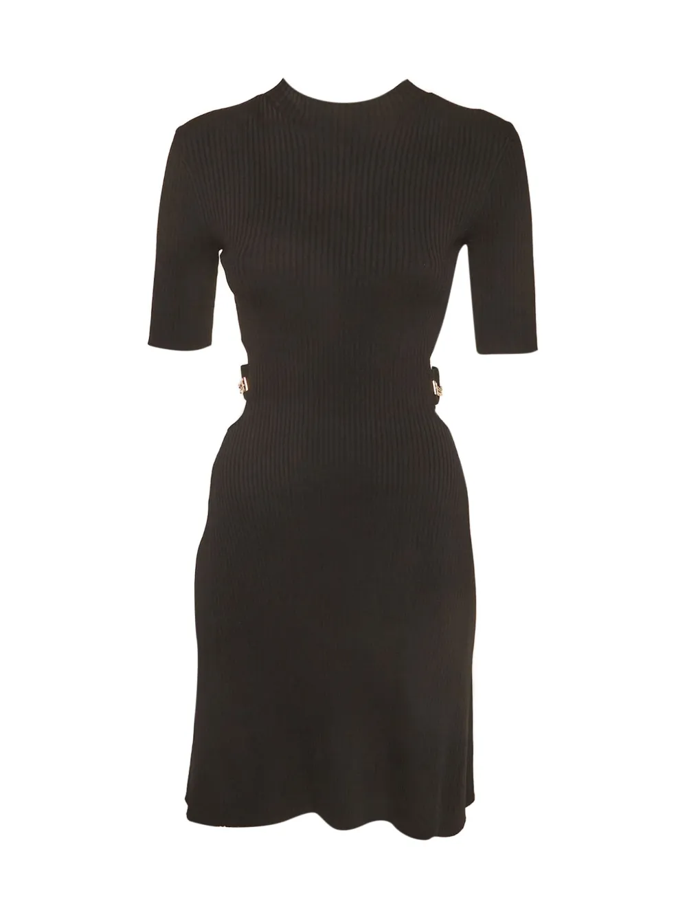 Maje knitted cut-out midi dress - Nero